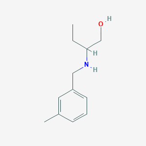 molecular formula C12H19NO B13313535 2-{[(3-Methylphenyl)methyl]amino}butan-1-ol 