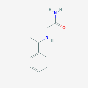 molecular formula C11H16N2O B13313557 2-[(1-Phenylpropyl)amino]acetamide 