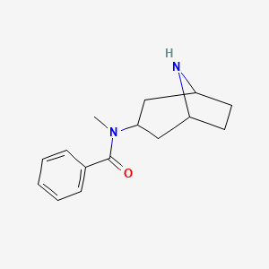 molecular formula C15H20N2O B13313584 N-{8-azabicyclo[3.2.1]octan-3-yl}-N-methylbenzamide 