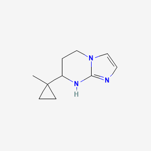 molecular formula C10H15N3 B13313590 7-(1-Methylcyclopropyl)-5H,6H,7H,8H-imidazo[1,2-a]pyrimidine 