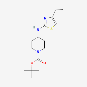 molecular formula C15H25N3O2S B13313649 Tert-butyl 4-[(4-ethyl-1,3-thiazol-2-yl)amino]piperidine-1-carboxylate 