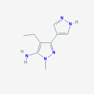 4-ethyl-1-methyl-3-(1H-pyrazol-4-yl)-1H-pyrazol-5-amine