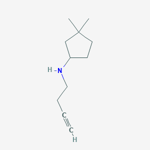 N-(but-3-yn-1-yl)-3,3-dimethylcyclopentan-1-amine