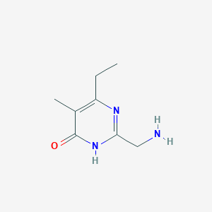 2-(Aminomethyl)-6-ethyl-5-methyl-3,4-dihydropyrimidin-4-one