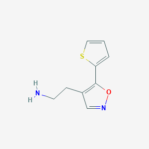 2-[5-(Thiophen-2-YL)-1,2-oxazol-4-YL]ethan-1-amine