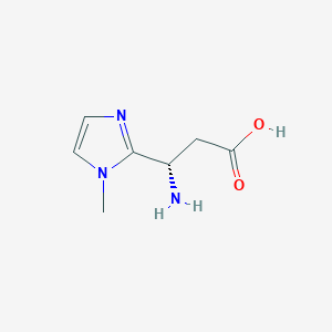 molecular formula C7H11N3O2 B13313707 (3S)-3-Amino-3-(1-methyl-1H-imidazol-2-yl)propanoic acid 