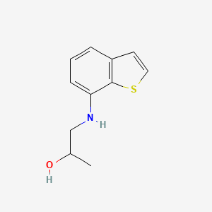 molecular formula C11H13NOS B13313717 1-[(1-Benzothiophen-7-yl)amino]propan-2-ol 