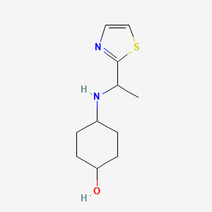 4-{[1-(1,3-Thiazol-2-yl)ethyl]amino}cyclohexan-1-ol