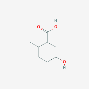 molecular formula C8H14O3 B13313729 5-Hydroxy-2-methylcyclohexane-1-carboxylic acid 