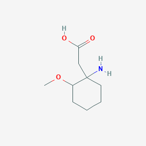 molecular formula C9H17NO3 B13313799 2-(1-Amino-2-methoxycyclohexyl)acetic acid 