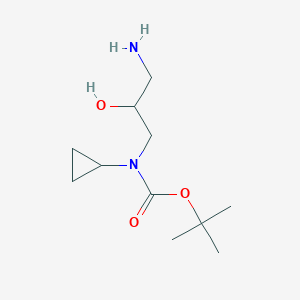 molecular formula C11H22N2O3 B13313822 tert-Butyl N-(3-amino-2-hydroxypropyl)-N-cyclopropylcarbamate 