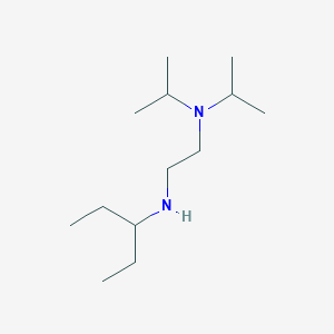 molecular formula C13H30N2 B13313823 {2-[Bis(propan-2-yl)amino]ethyl}(pentan-3-yl)amine 