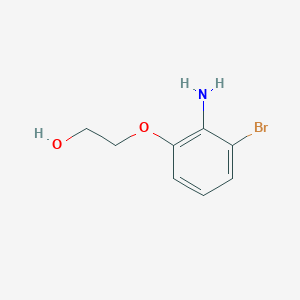 molecular formula C8H10BrNO2 B13313849 2-(2-Amino-3-bromophenoxy)ethan-1-ol 