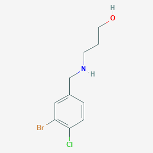 3-{[(3-Bromo-4-chlorophenyl)methyl]amino}propan-1-ol