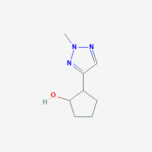 molecular formula C8H13N3O B13313865 2-(2-Methyl-2H-1,2,3-triazol-4-yl)cyclopentan-1-ol 