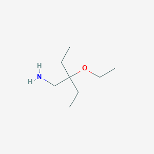 molecular formula C8H19NO B13313871 3-(Aminomethyl)-3-ethoxypentane 