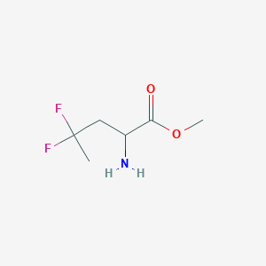 molecular formula C6H11F2NO2 B13313876 Methyl 2-amino-4,4-difluoropentanoate 