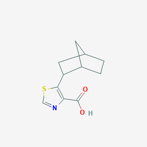 molecular formula C11H13NO2S B13313888 5-{Bicyclo[2.2.1]heptan-2-yl}-1,3-thiazole-4-carboxylic acid 