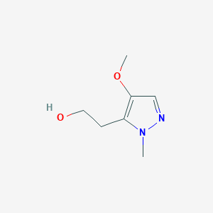 molecular formula C7H12N2O2 B13313904 2-(4-Methoxy-1-methyl-1H-pyrazol-5-yl)ethan-1-ol 