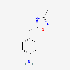 4-[(3-Methyl-1,2,4-oxadiazol-5-yl)methyl]aniline