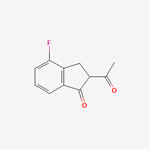 2-acetyl-4-fluoro-2,3-dihydro-1H-inden-1-one