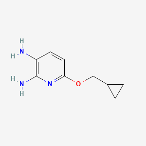 molecular formula C9H13N3O B13314112 6-(Cyclopropylmethoxy)pyridine-2,3-diamine 