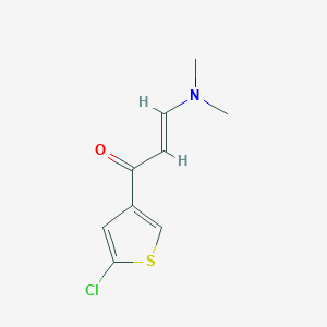 molecular formula C9H10ClNOS B13314129 1-(5-Chlorothiophen-3-yl)-3-(dimethylamino)prop-2-en-1-one 