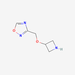 molecular formula C6H9N3O2 B13314132 3-[(Azetidin-3-yloxy)methyl]-1,2,4-oxadiazole 