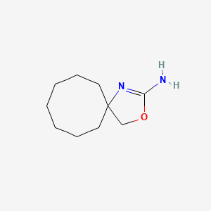 molecular formula C10H18N2O B13314148 3-Oxa-1-azaspiro[4.7]dodec-1-en-2-amine 