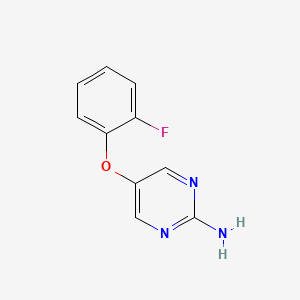 molecular formula C10H8FN3O B13314181 5-(2-Fluorophenoxy)pyrimidin-2-amine 