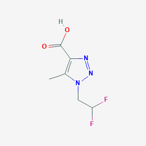 molecular formula C6H7F2N3O2 B13314198 1-(2,2-difluoroethyl)-5-methyl-1H-1,2,3-triazole-4-carboxylic acid 