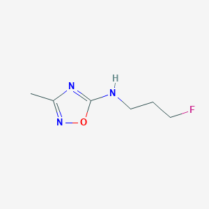 molecular formula C6H10FN3O B13314222 N-(3-Fluoropropyl)-3-methyl-1,2,4-oxadiazol-5-amine 