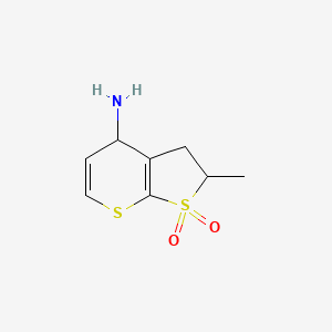 2-methyl-1,1-dioxo-3,4-dihydro-2H-thieno[2,3-b]thiopyran-4-amine