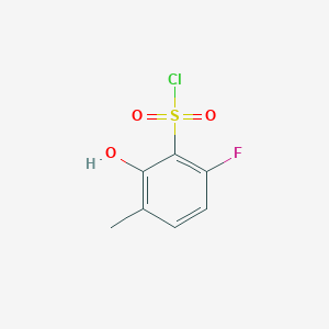 6-Fluoro-2-hydroxy-3-methylbenzene-1-sulfonyl chloride