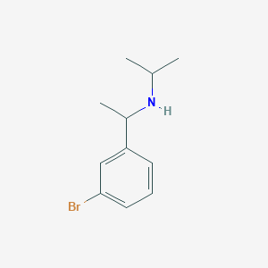 molecular formula C11H16BrN B13314296 [1-(3-Bromophenyl)ethyl](propan-2-yl)amine 