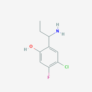 2-(1-Aminopropyl)-4-chloro-5-fluorophenol