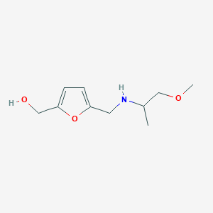 molecular formula C10H17NO3 B13314329 (5-{[(1-Methoxypropan-2-yl)amino]methyl}furan-2-yl)methanol 