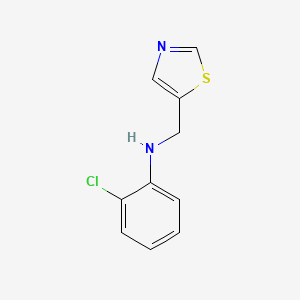 molecular formula C10H9ClN2S B13314353 2-chloro-N-(1,3-thiazol-5-ylmethyl)aniline 