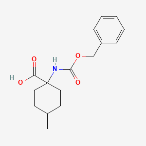 molecular formula C16H21NO4 B13314357 1-{[(Benzyloxy)carbonyl]amino}-4-methylcyclohexane-1-carboxylic acid 