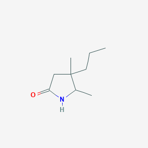 molecular formula C9H17NO B13314392 4,5-Dimethyl-4-propylpyrrolidin-2-one 