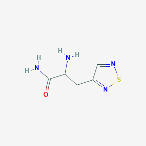 molecular formula C5H8N4OS B13314395 2-Amino-3-(1,2,5-thiadiazol-3-yl)propanamide 