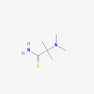 molecular formula C6H14N2S B13314398 2-(Dimethylamino)-2-methylpropanethioamide 