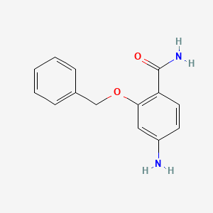 molecular formula C14H14N2O2 B13314406 4-Amino-2-(benzyloxy)benzamide 