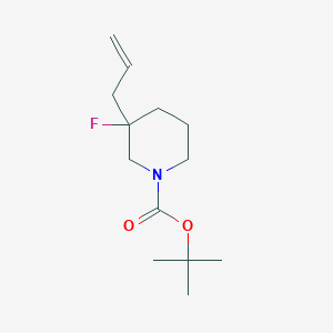 molecular formula C13H22FNO2 B13314417 tert-Butyl 3-fluoro-3-(prop-2-en-1-yl)piperidine-1-carboxylate 