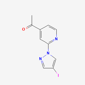 1-[2-(4-Iodo-1H-pyrazol-1-YL)pyridin-4-YL]ethan-1-one