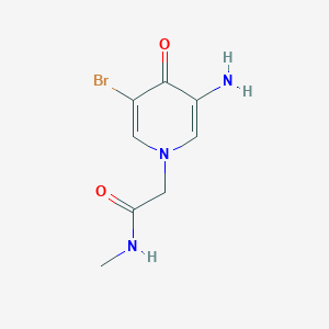 molecular formula C8H10BrN3O2 B13314449 2-(3-amino-5-bromo-4-oxo-1,4-dihydropyridin-1-yl)-N-methylacetamide 