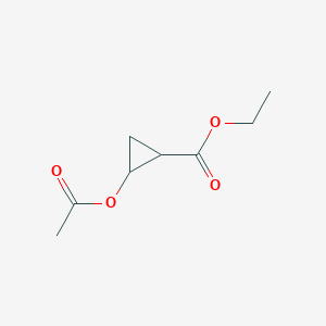 molecular formula C8H12O4 B1331445 乙基 2-(乙酰氧基)环丙烷甲酸酯 CAS No. 72229-07-3