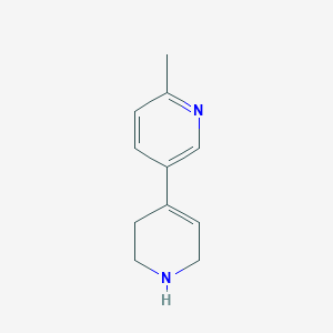 molecular formula C11H14N2 B13314464 2-Methyl-5-(1,2,3,6-tetrahydropyridin-4-yl)pyridine 