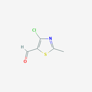 molecular formula C5H4ClNOS B13314475 4-Chloro-2-methylthiazole-5-carbaldehyde 