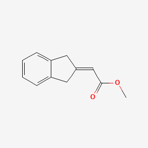 molecular formula C12H12O2 B13314513 Methyl 2-(2,3-dihydro-1H-inden-2-ylidene)acetate 